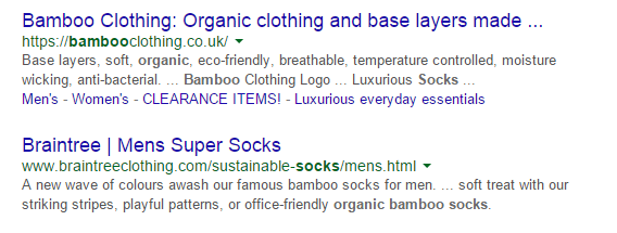 Google search for SEO competiton